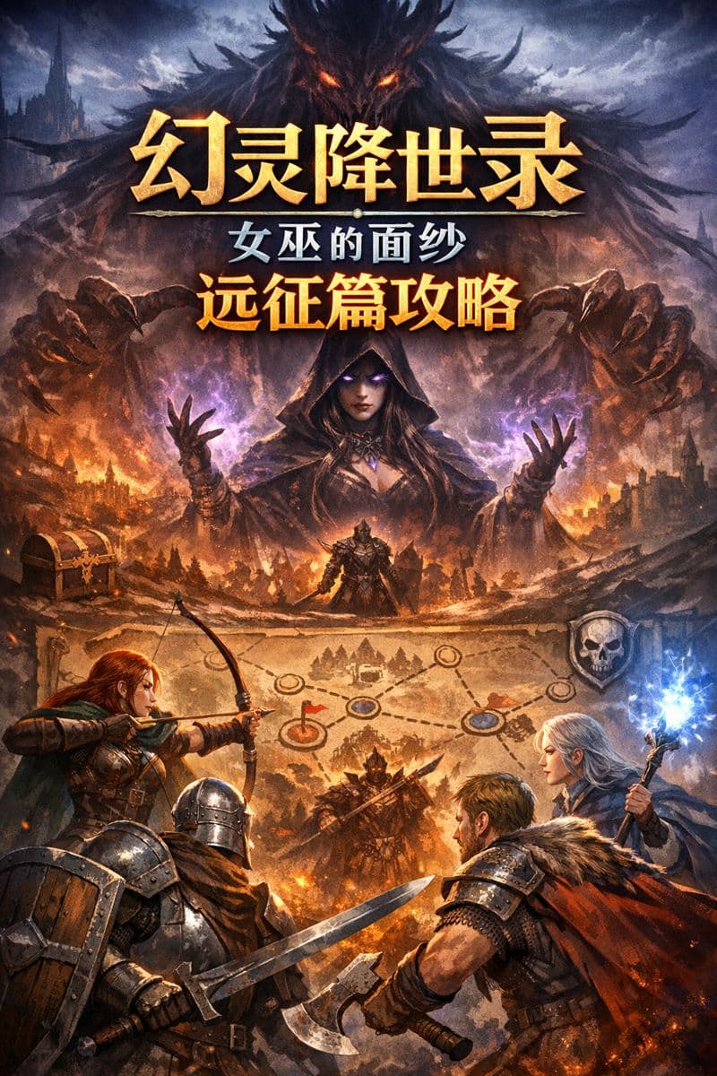 【幻灵降世录·女巫面纱】肉鸽3D硬核战棋《远征篇》，是高手就来挑战，让你少走弯路的新手攻略|干货分享